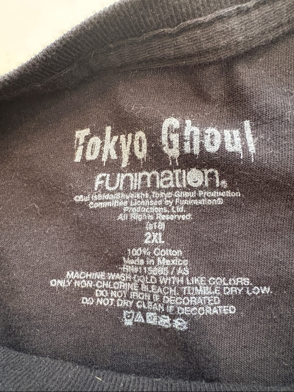Black Tokyo Ghoul Graphic Tee with Purple Accent - Picture 3 of 3